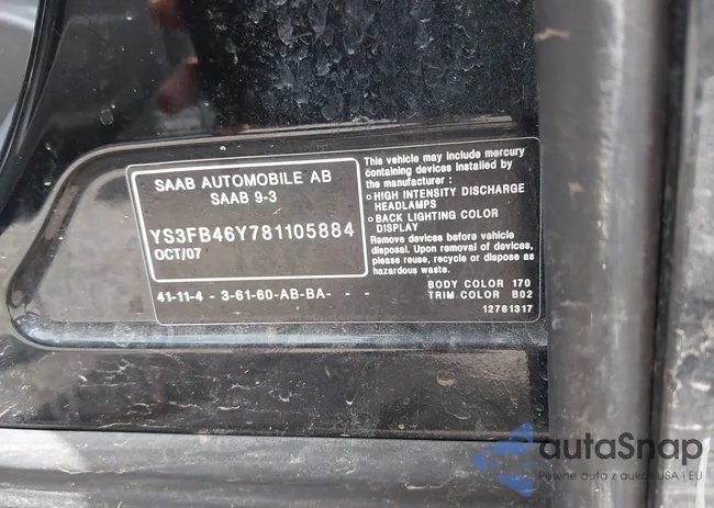 YS3FB46Y781105884: 42529800