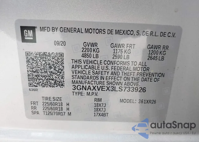 3GNAXVEX3LS733926: 42529881