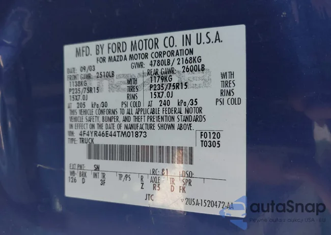 4F4YR46E44TM01873: 42529894