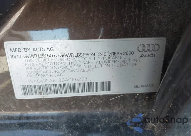 WAUWFAFL3BA065273: 42530096