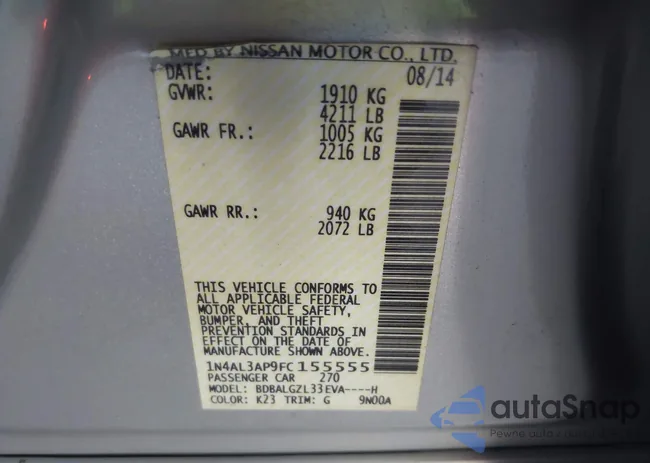 1N4AL3AP9FC155555: 42530175