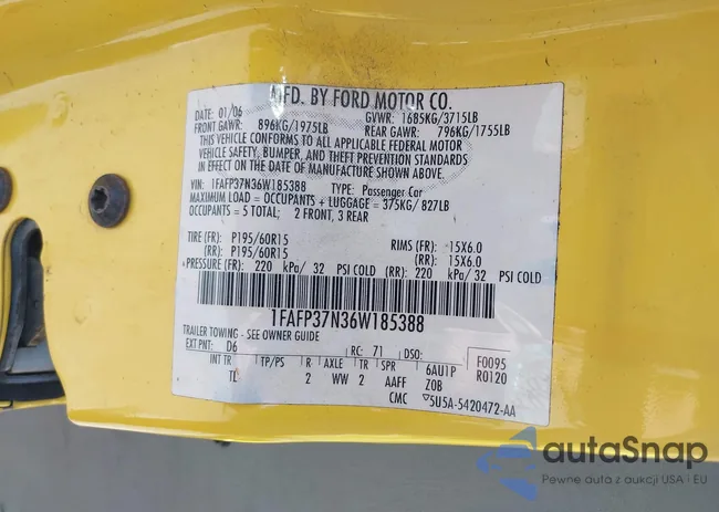 1FAFP37N36W185388: 42529435