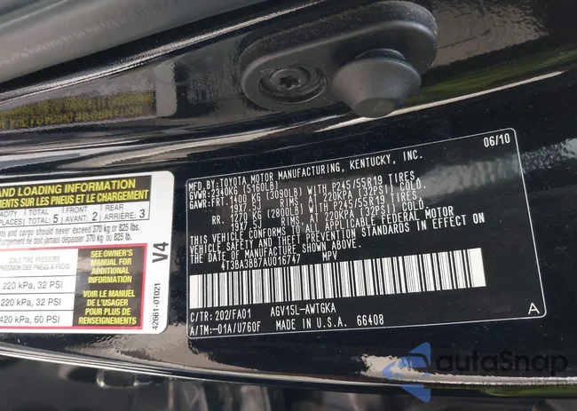 4T3BA3BB7AU016747: 42529460