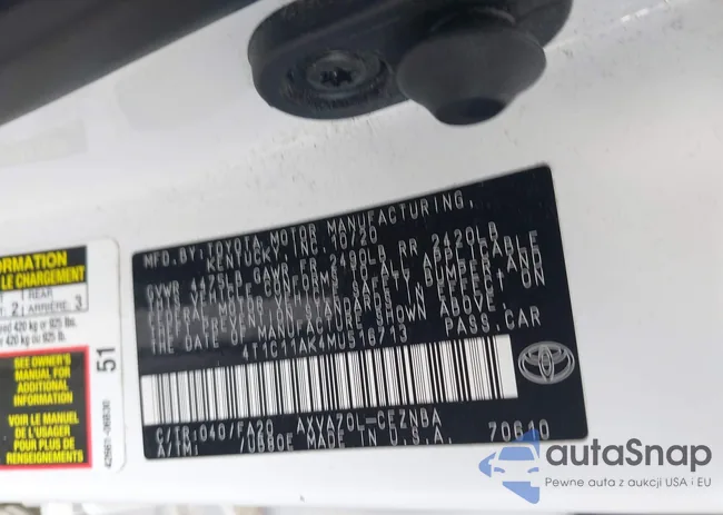 4T1C11AK4MU516713: 42529483