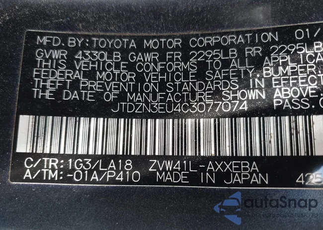 JTDZN3EU4C3077074: 42529581