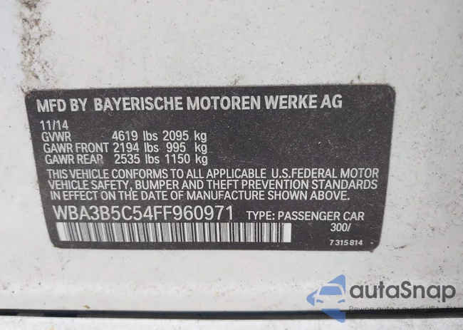 WBA3B5C54FF960971: 42530679