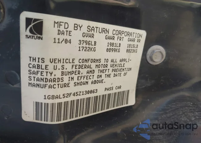 1G8AL52F45Z130063: 42530876