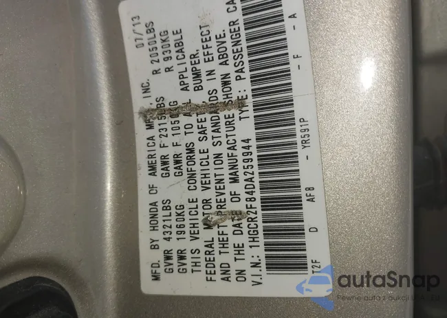 1HGCR2F84DA259944: 42530893