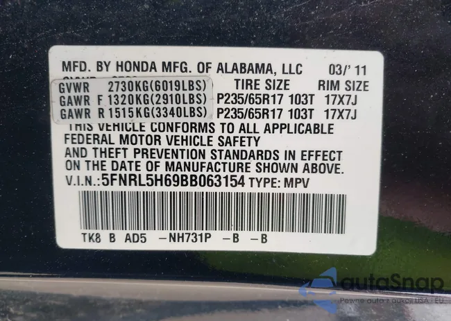 5FNRL5H69BB063154: 42531187