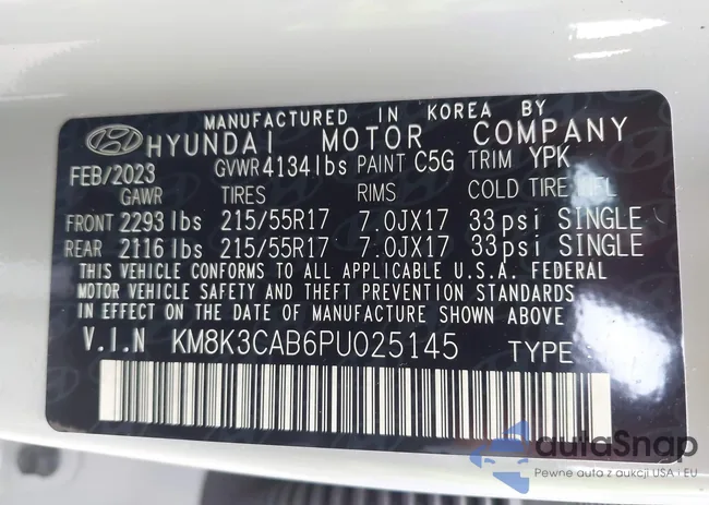 KM8K3CAB6PU025145: 42530273