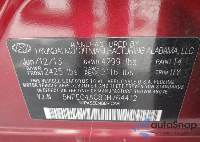 5NPEC4AC8DH764412: 42530291