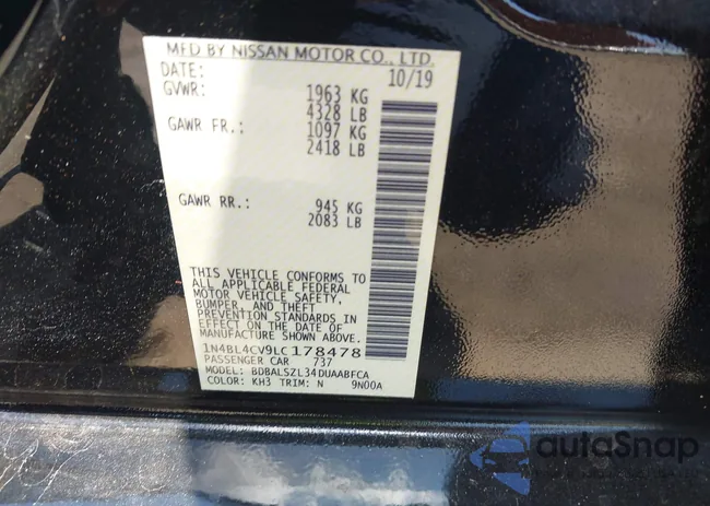 1N4BL4CV9LC178478: 42530309