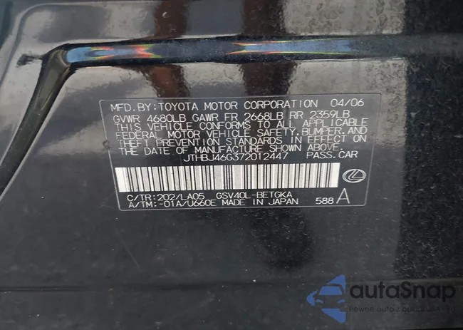 JTHBJ46G372012447: 42530459