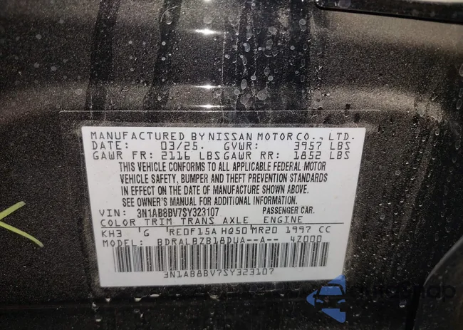 3N1AB8BV7SY323107: 42530570