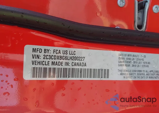 2C3CDXBG6LH200227: 42531893