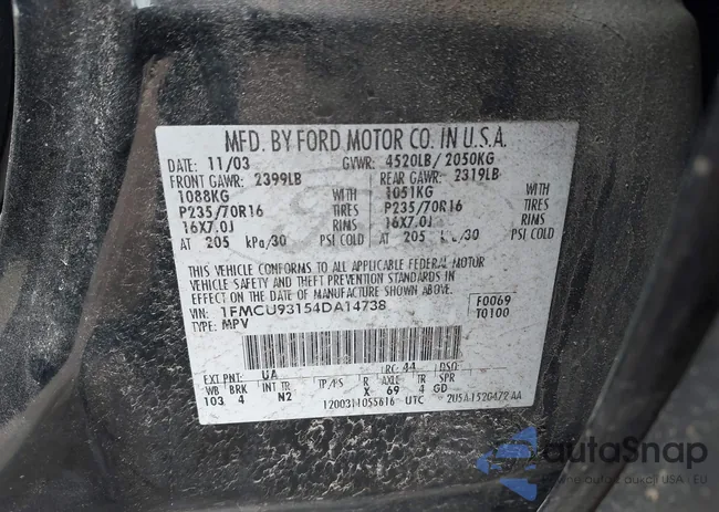 1FMCU93154DA14738: 42531896