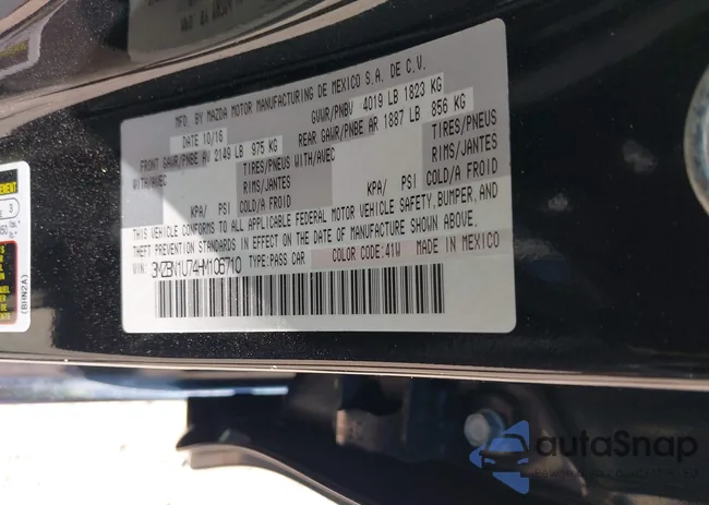 3MZBN1U74HM106710: 42531929