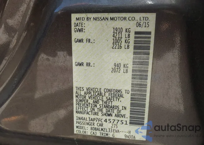 1N4AL3AP7FC457751: 42531953