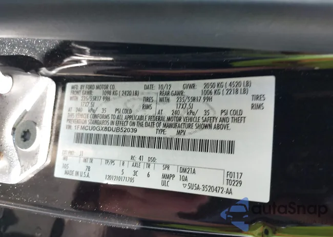 1FMCU0GX8DUB52039: 42531978