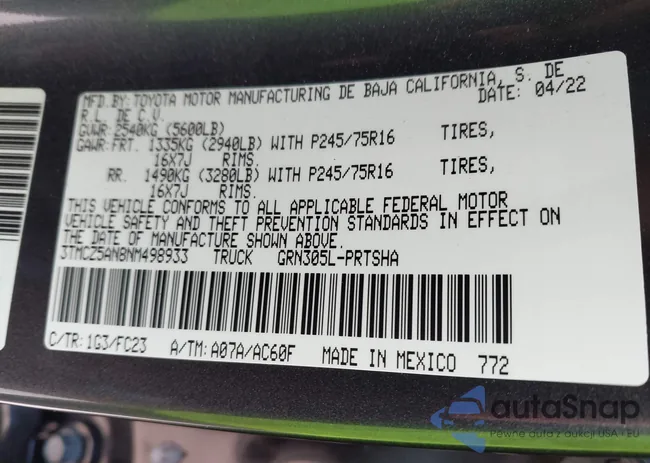 3TMCZ5AN8NM498933: 42532018