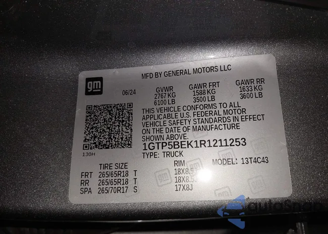 1GTP5BEK1R1211253: 42532019