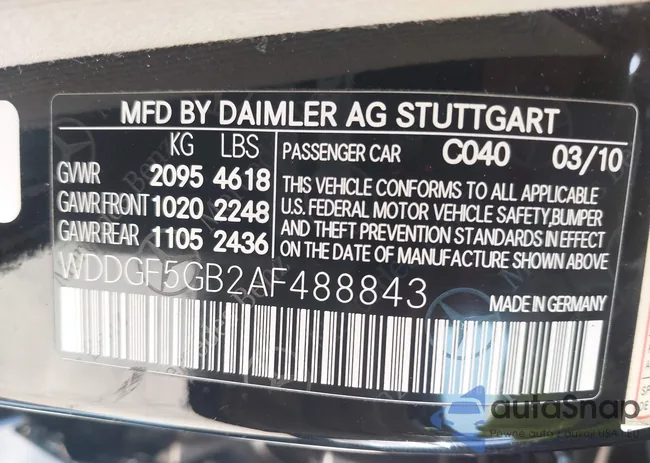 WDDGF5GB2AF488843: 42532023