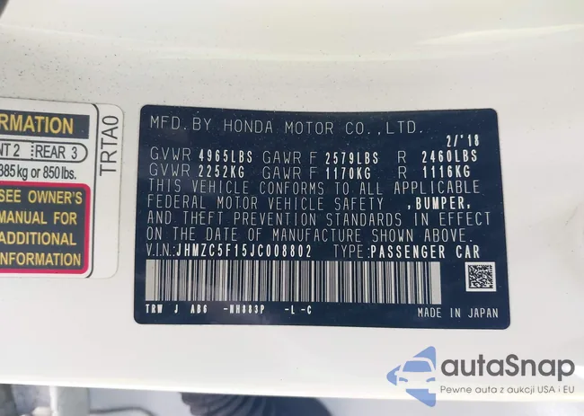 JHMZC5F15JC008802: 42532029