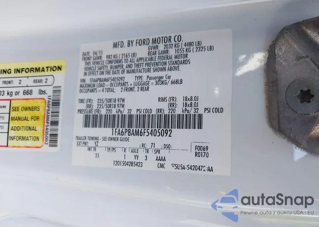 1FA6P8AM6F5405092: 42532035