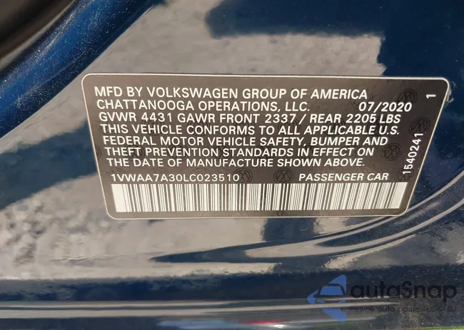 1VWAA7A30LC023510: 42532036