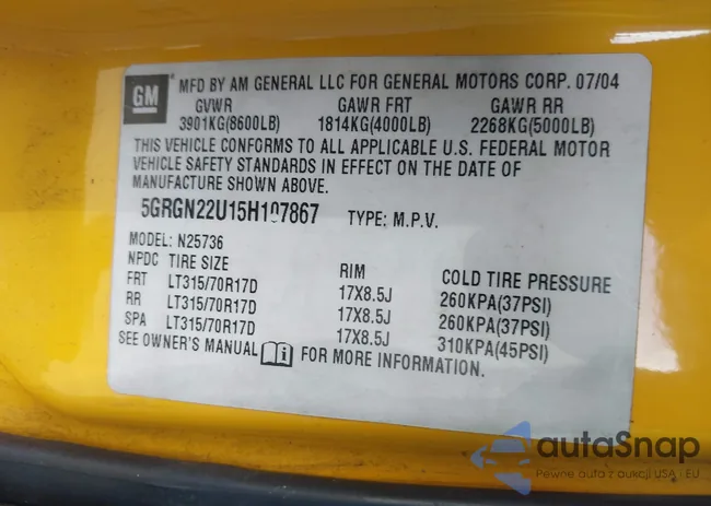 5GRGN22U15H107867: 42532129