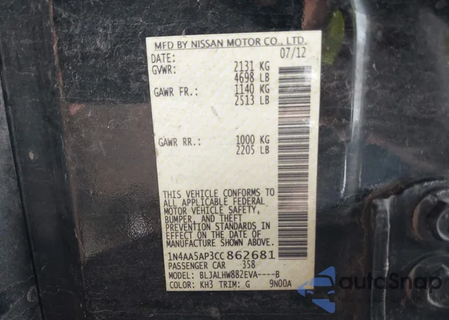 1N4AA5AP3CC862681: 42531253