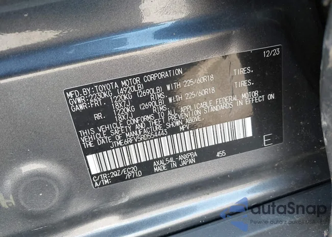 JTME6RFV5RD554443: 42531459