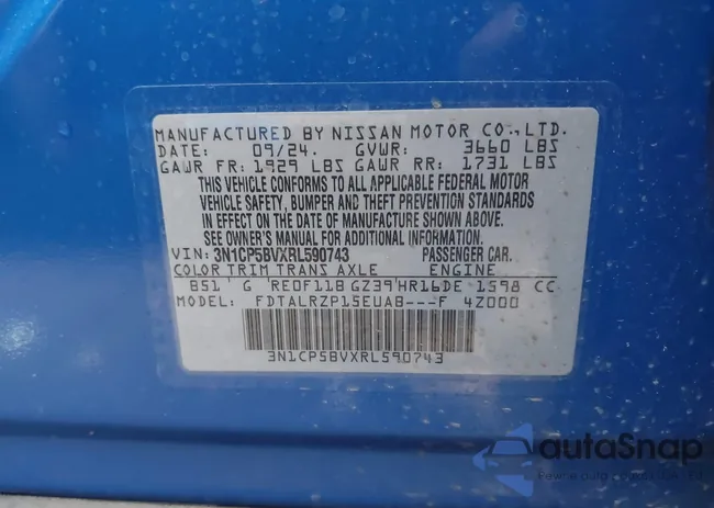 3N1CP5BVXRL590743: 42531489