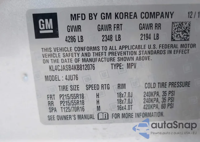 KL4CJASB4KB812076: 42531506