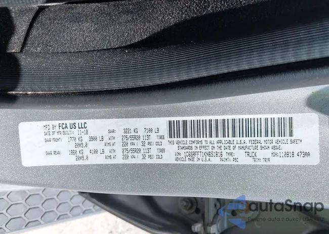 1C6SRFFT1KN651816: 42532647