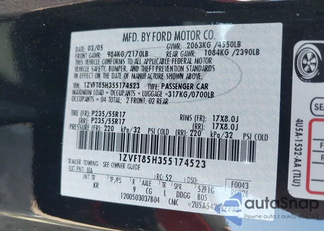 1ZVFT85H355174523: 42532902