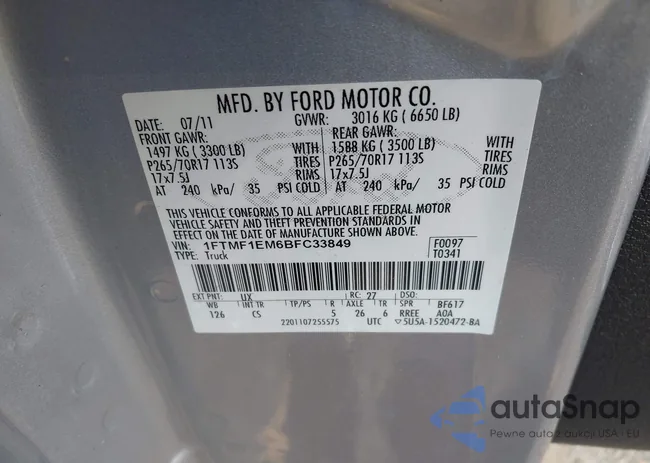 1FTMF1EM6BFC33849: 42532968