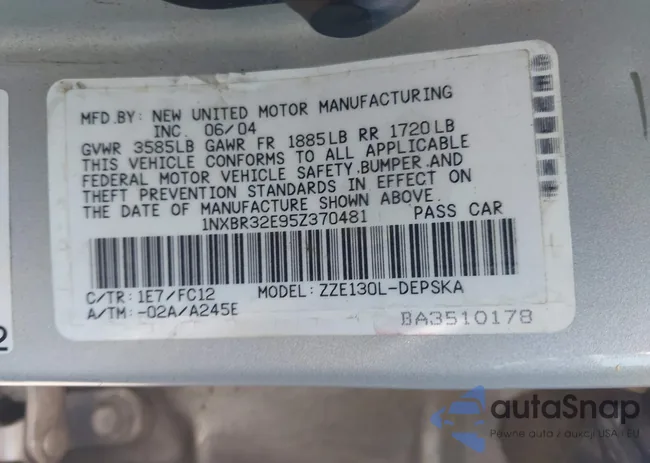 1NXBR32E95Z370481: 42532993