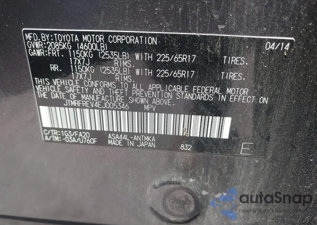 JTMRFREV4EJ005346: 42532359