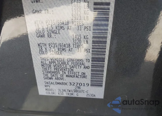 5N1AL0MN8DC327019: 42532393