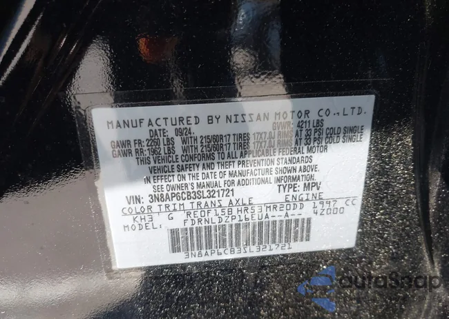 3N8AP6CB3SL321721: 42533793