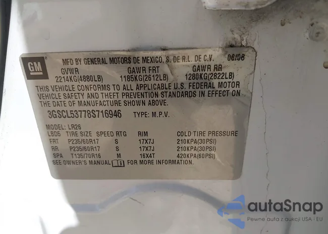 3GSCL53778S716946: 42534092