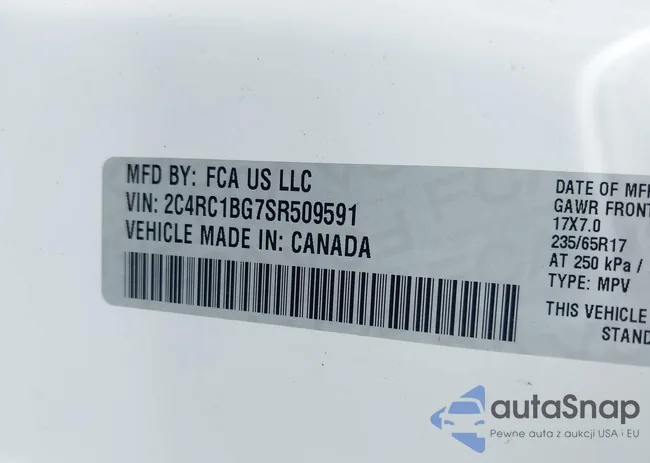 2C4RC1BG7SR509591: 42533235