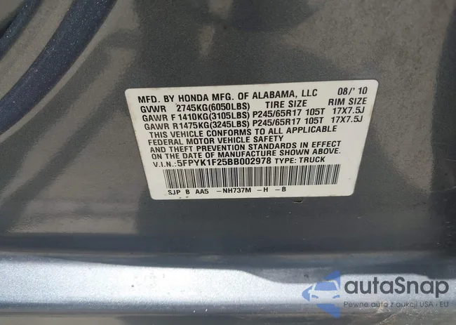 5FPYK1F25BB002978: 42533318