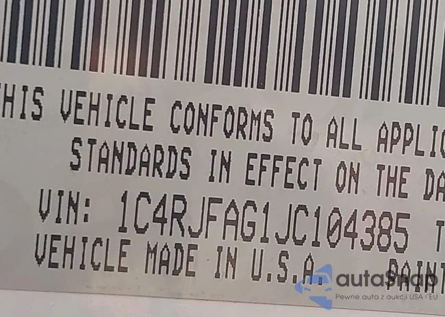 1C4RJFAG1JC104385: 42535085