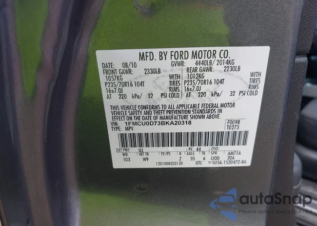 1FMCU0D73BKA20318: 42535117