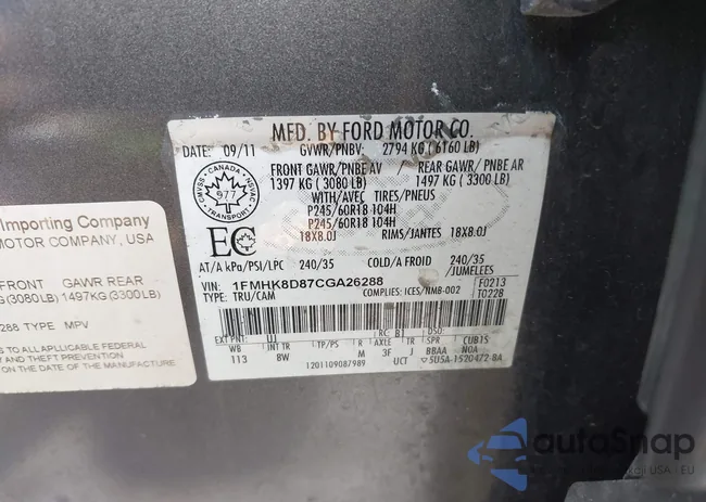 1FMHK8D87CGA26288: 42535131