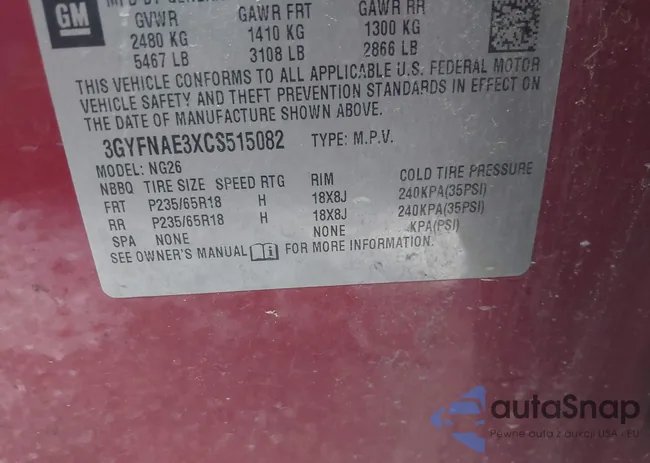 3GYFNAE3XCS515082: 42534366