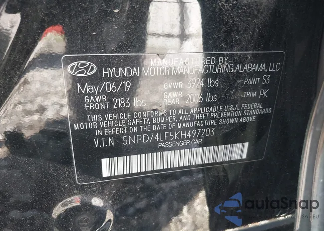 5NPD74LF5KH497203: 42535636