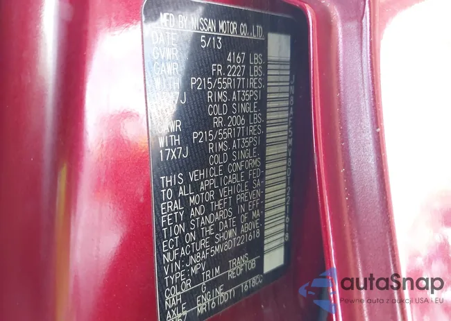 JN8AF5MV8DT221618: 42535673